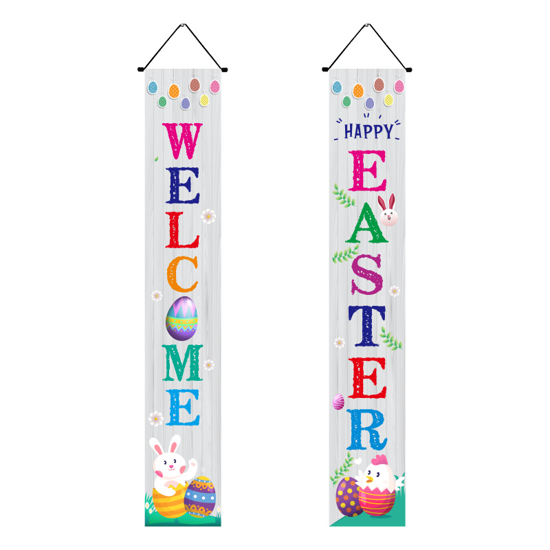 Fashion 20# Polyester Printed Couplet Porch Flag