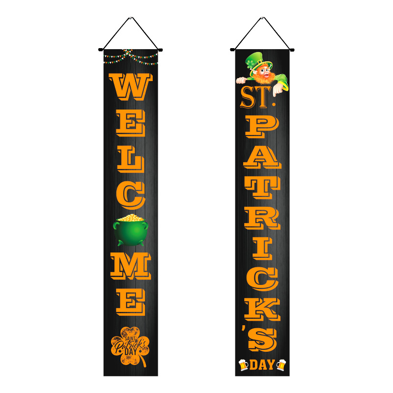 Fashion 6# Polyester Printed Couplet Porch Flag