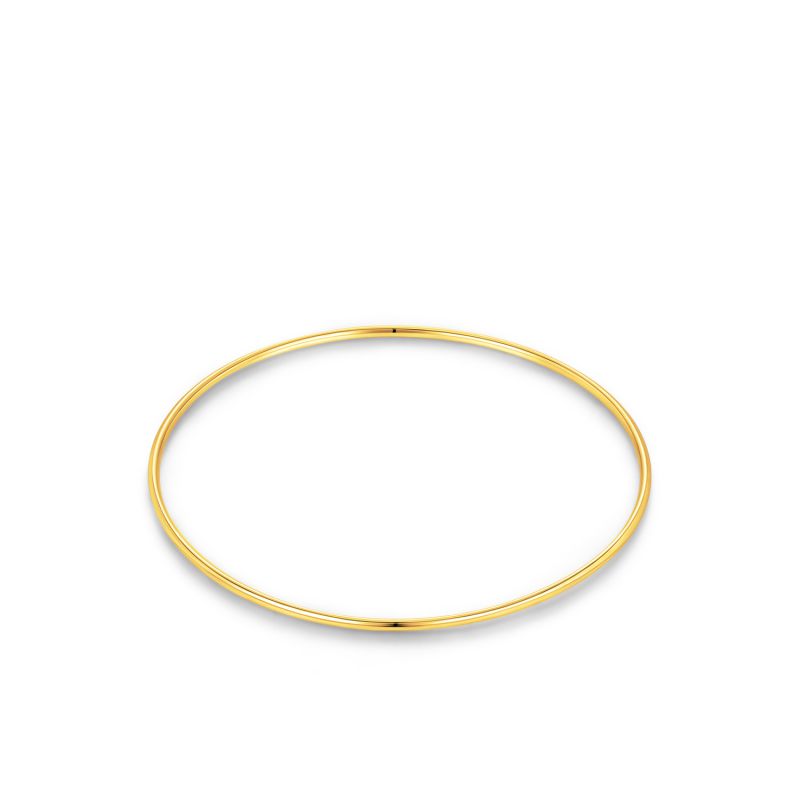 Fashion K Gold Bracelet-inner Diameter 65mm Glossy Round Bracelet