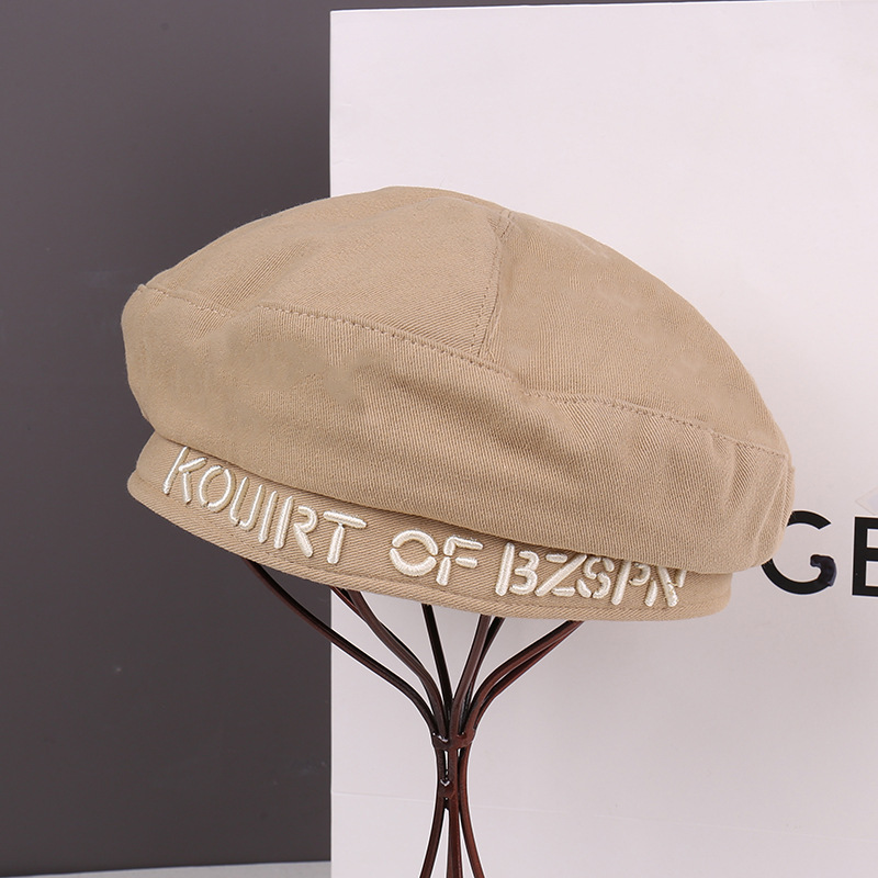 Fashion No. 33 Letter Embroidered Beret