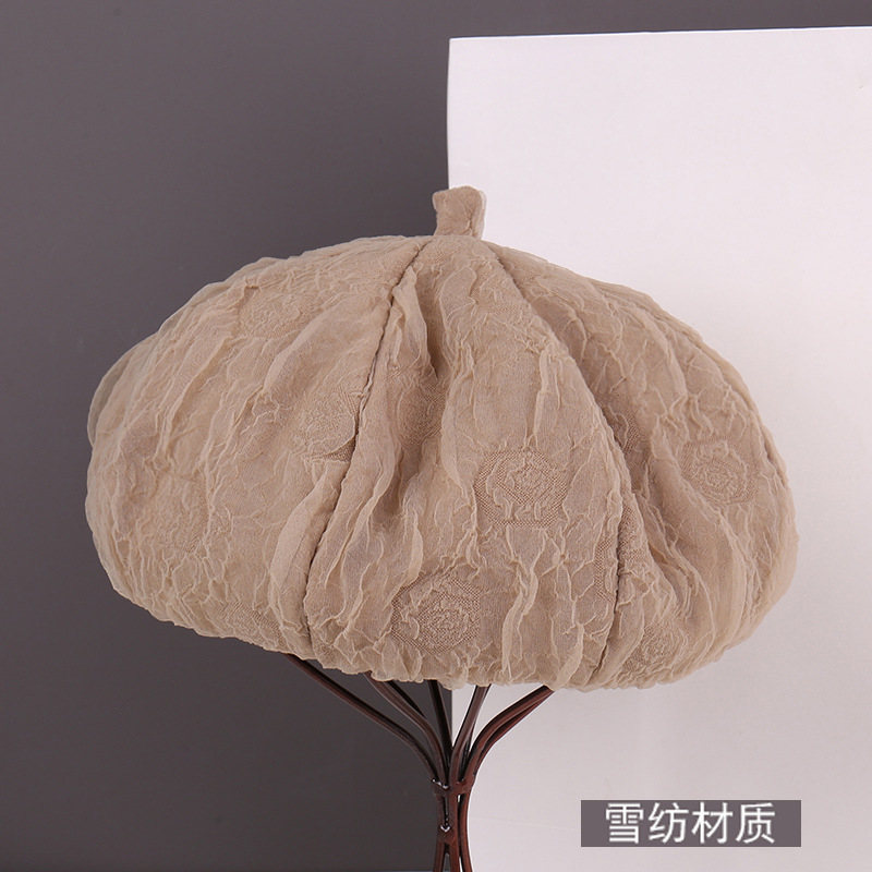 Fashion 15th Cotton Pleated Beret