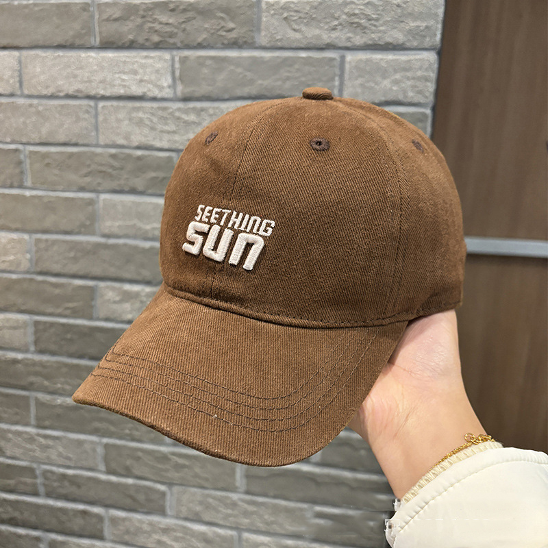Fashion Coffee Letter Embroidered Soft Top Baseball Cap