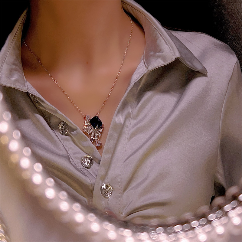 Fashion Necklace Copper Diamond Geometric Necklace