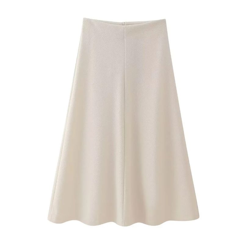 Fashion Apricot Polyester Lace Skirt