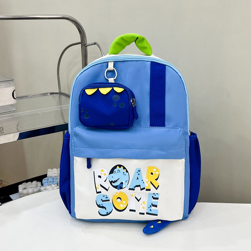 Fashion Blue Nylon Printed Children's Backpack