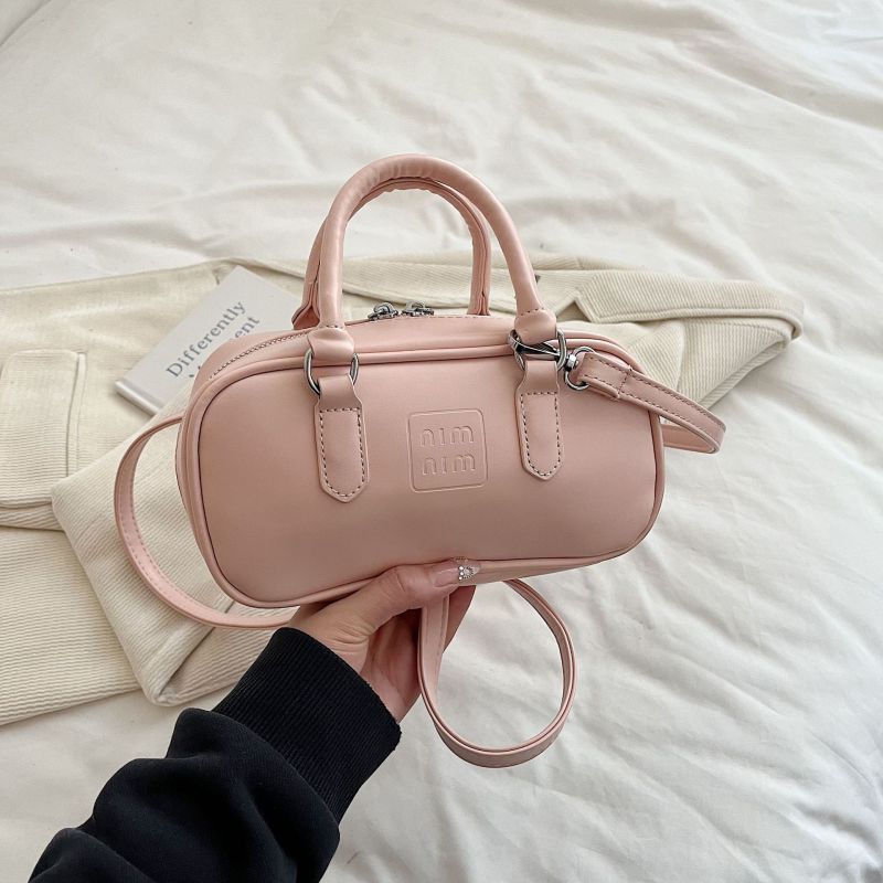 Fashion No Pendant Pink Pu Large Capacity Children's Crossbody Bag