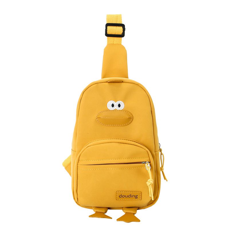 Fashion Yellow Polyester Cartoon Large Capacity Children's Cross-body Chest Bag