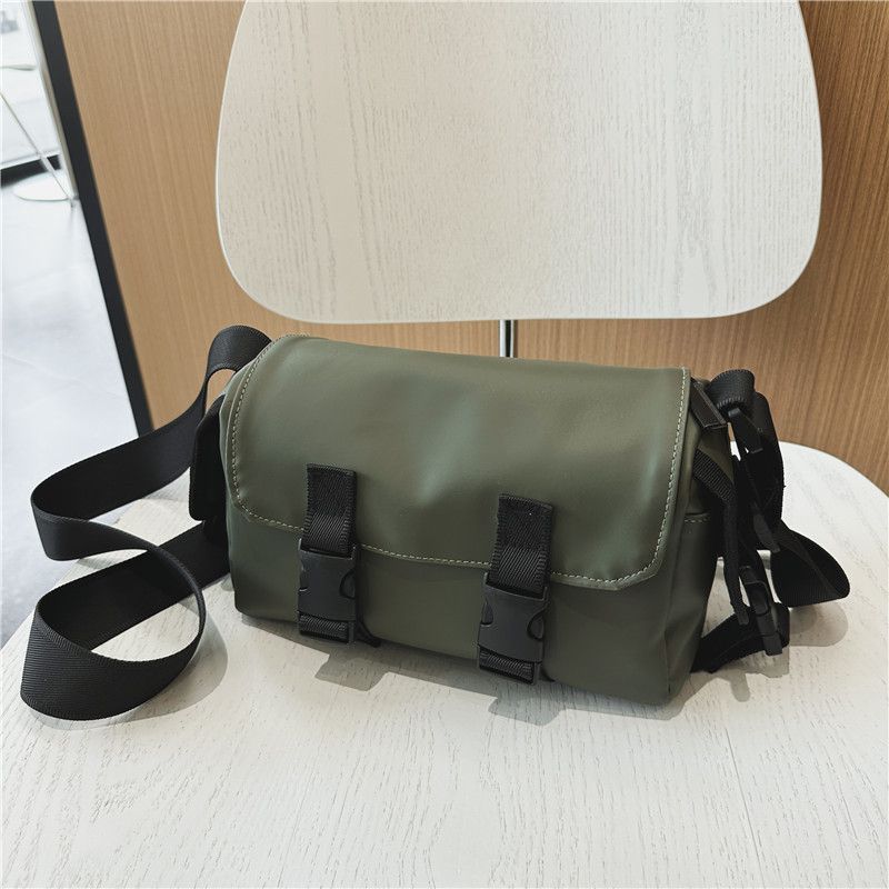 Fashion Green Cotton Snap-flap Crossbody Bag