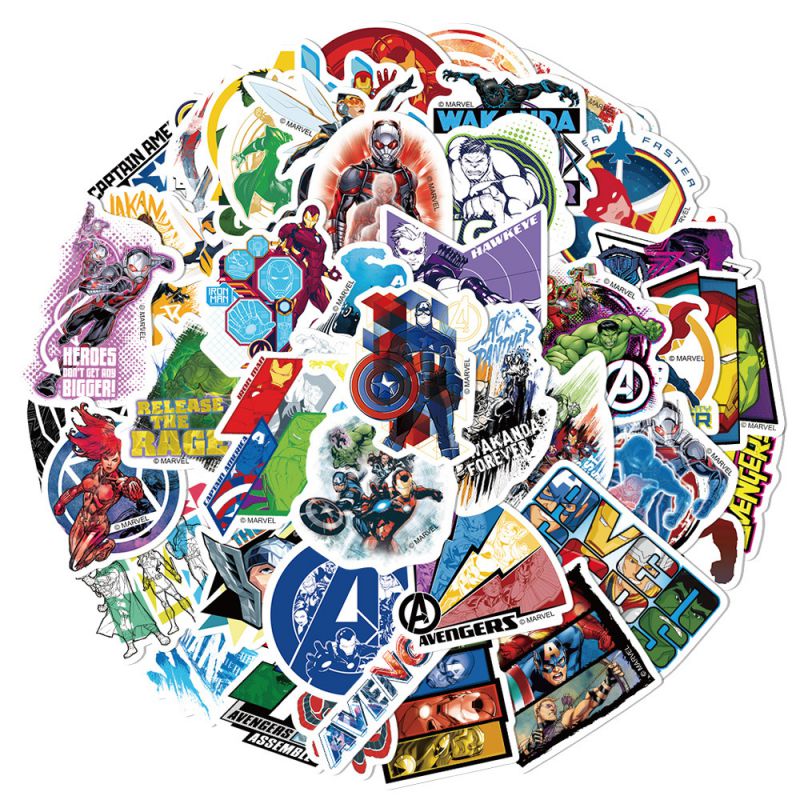 Fashion 50 Disney Genuine Authorized Avengers-2 Stickers Dsn-011 50 Cartoon Geometric Waterproof Stickers