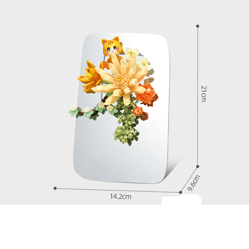 Fashion Orange End Flower Stream Plastic Flower Photo Frame Assembly Toy