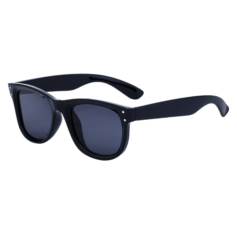Fashion Bright Black All Gray Pc Large Frame Sunglasses