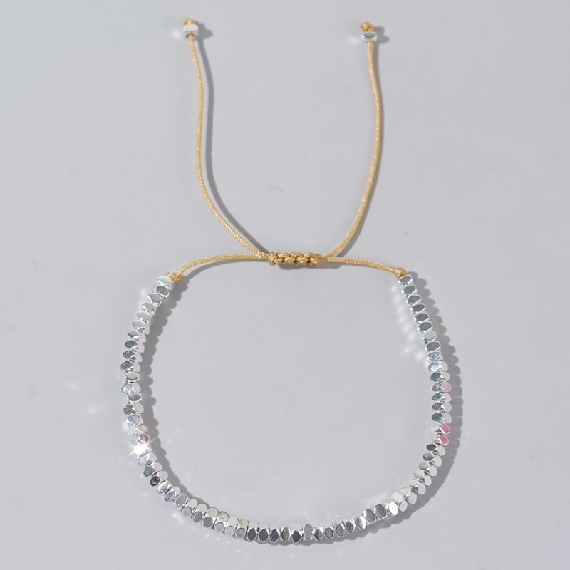 Fashion Silver Cutaway Beads Bracelet