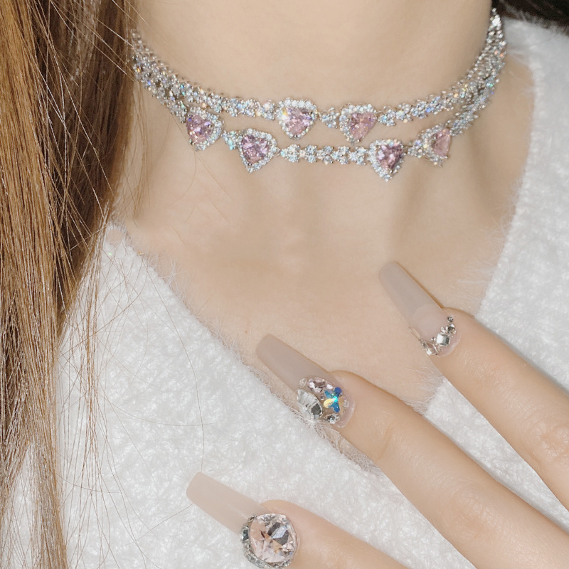 Fashion Necklace Copper Diamond Love Necklace