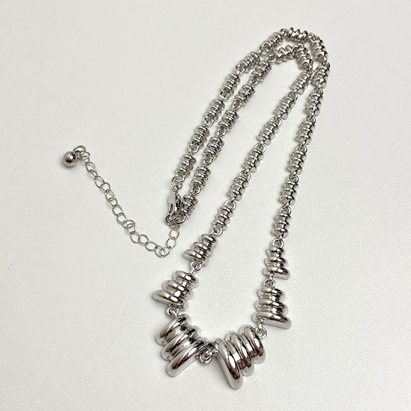 Fashion Silver Metal Geometric Necklace