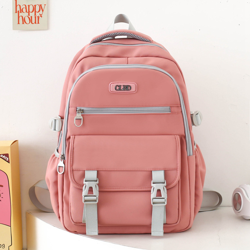 Fashion Pink Without Pendant Oxford Cloth Large Capacity Backpack