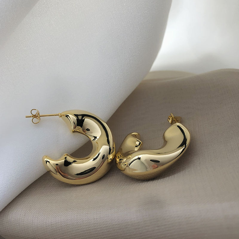 Fashion Gold Gold-plated Copper Geometric Irregular Earrings