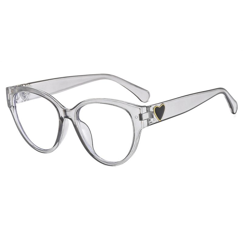 Fashion Translucent Gray Framed White Film Ac Oval Sunglasses