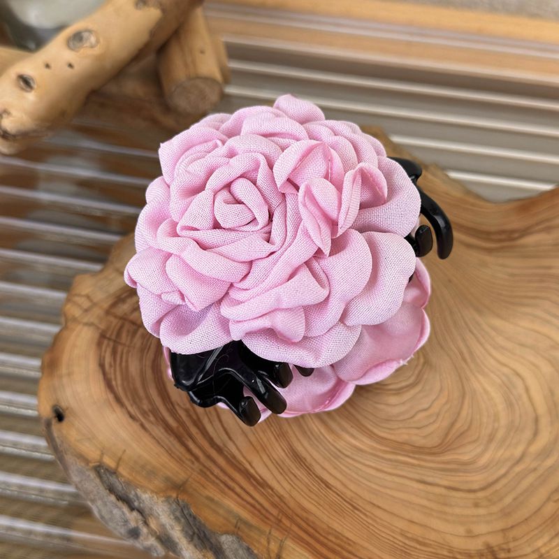Fashion C Pink Flower About 8cm Gripper Fabric Flower Hairpin