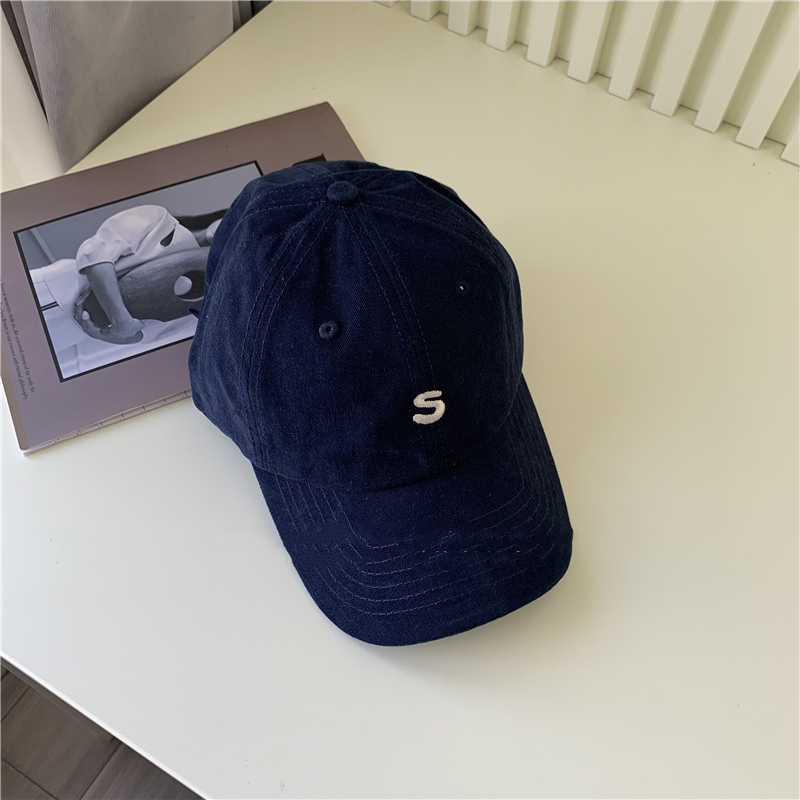 Fashion Navy Blue Letter Embroidered Baseball Cap