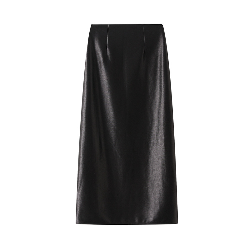 Fashion Black Polyester Solid Color Skirt