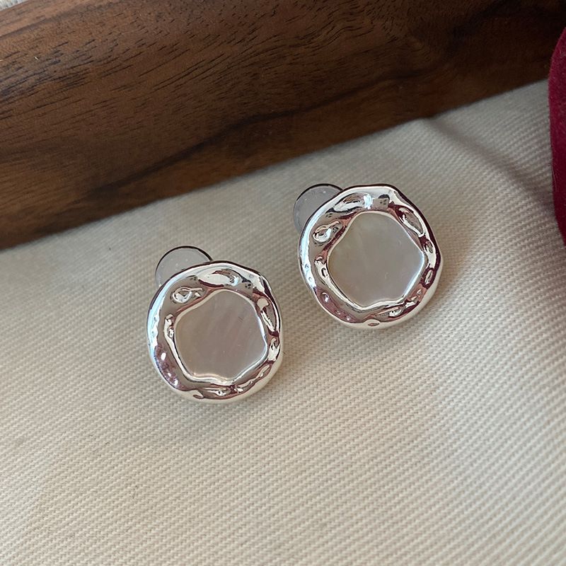 Fashion Versatile Silver Copper Geometric Irregular Earrings
