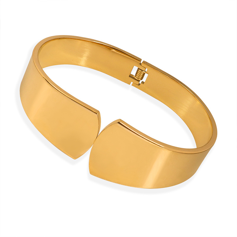 Fashion Gold Titanium Steel Gold Plated Geometric Bracelet