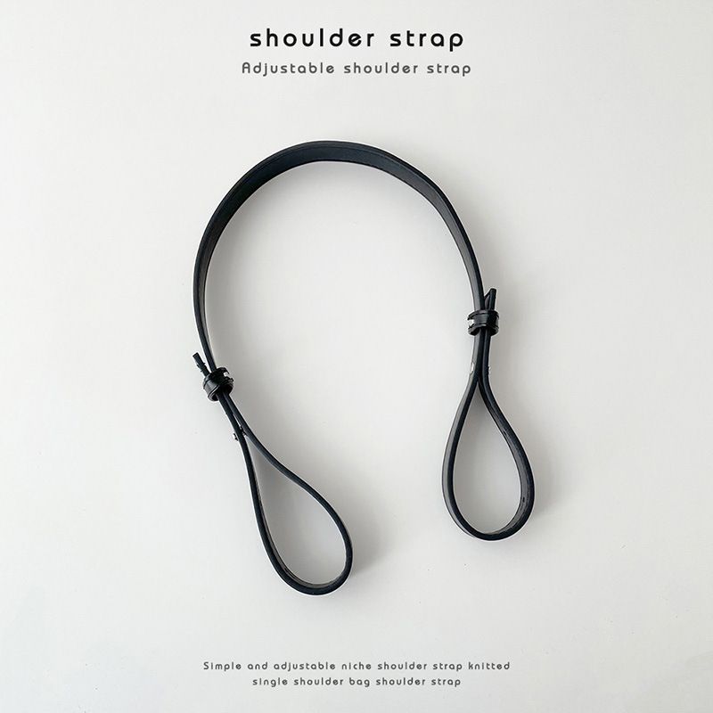 Fashion Bag Strap Black (ordinary Style) Pu Adjustable Strap