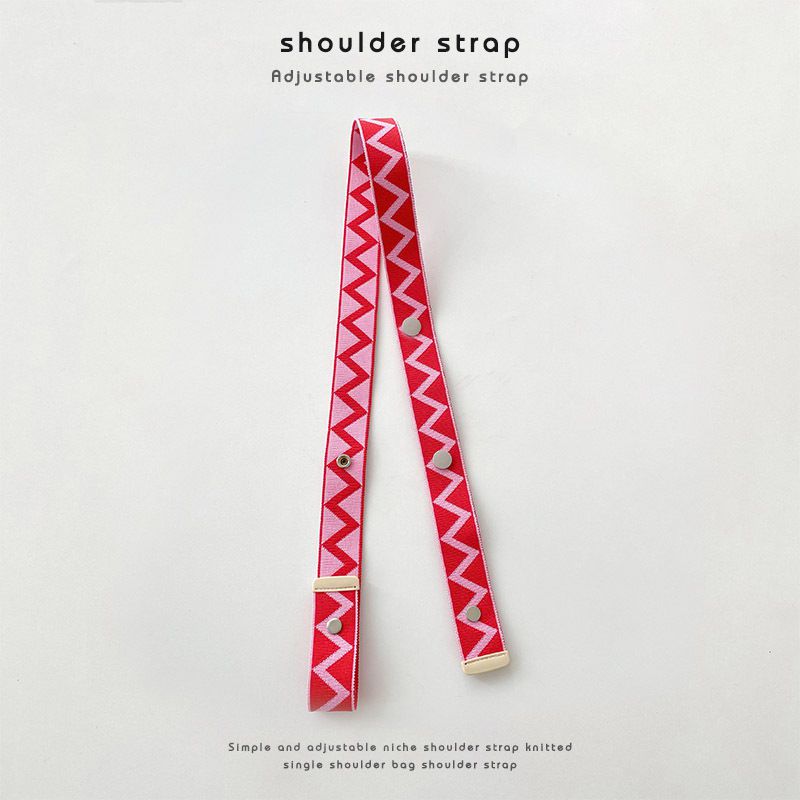 Fashion Ordinary Long Red Printed Webbing Strap
