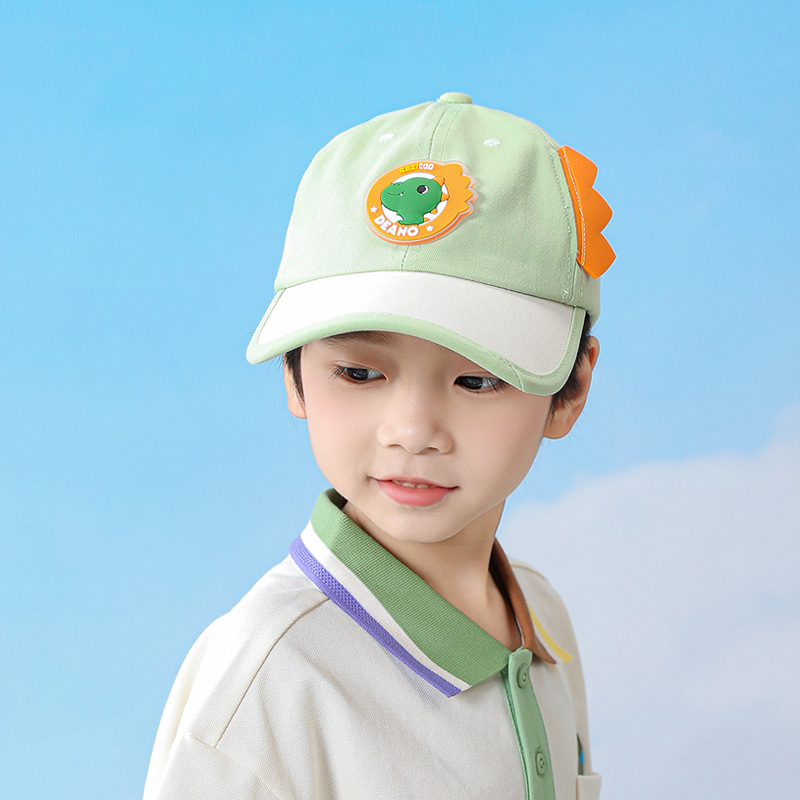 Fashion Light Green Cotton Color Block Cartoon Children's Baseball Cap