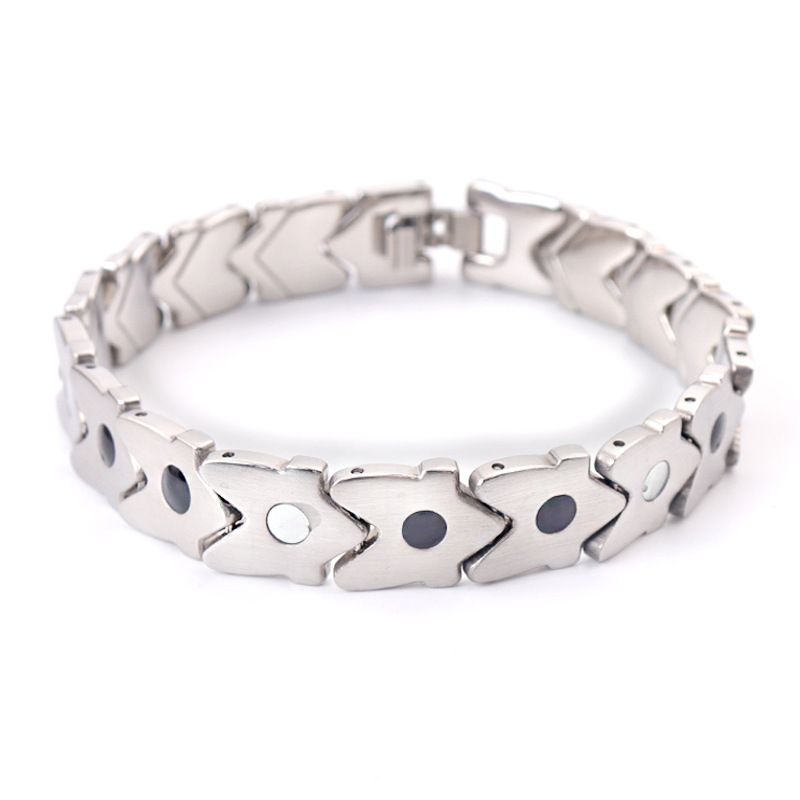 Fashion Silver Stainless Steel Geometric Men's Bracelet