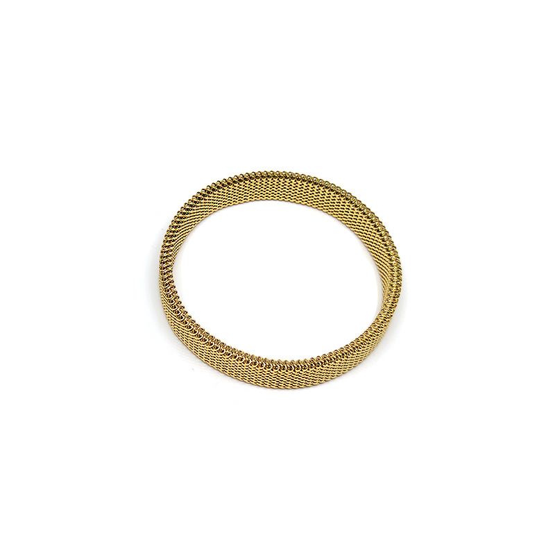Fashion Gold Stainless Steel Elastic Mesh Bracelet