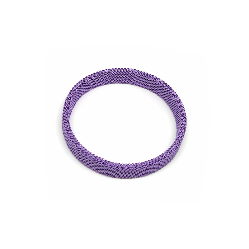 Fashion Purple Stainless Steel Elastic Mesh Bracelet