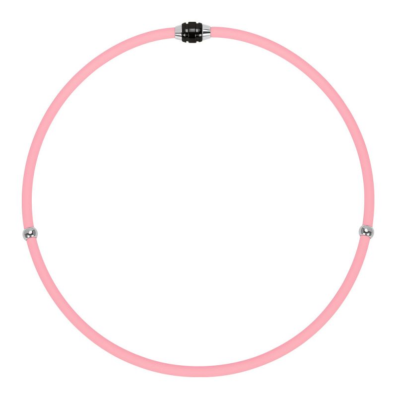 Fashion Black Magnet Pink Silicone Round Collar