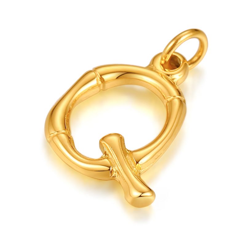 Fashion Letter Q (without Chain) Stainless Steel Irregular 26 Letter Pendant