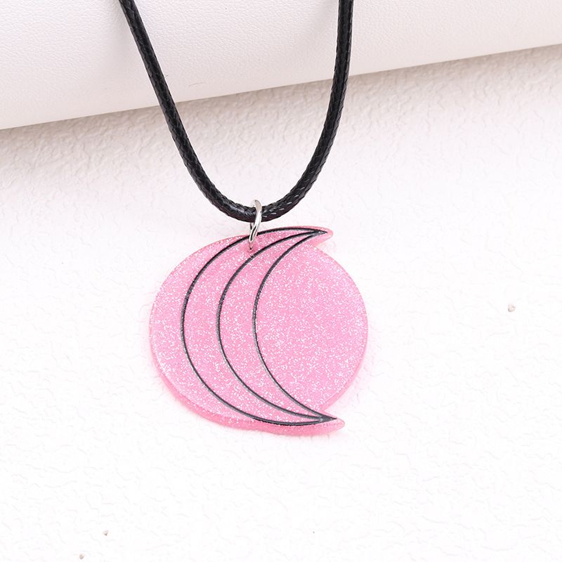 Fashion Pink-necklace Acrylic Geometric Irregular Necklace