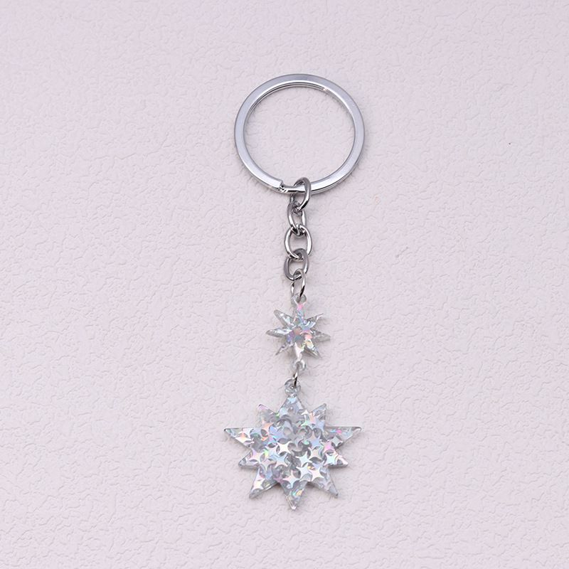 Fashion Silver Star-keychain Acrylic Star Keychain