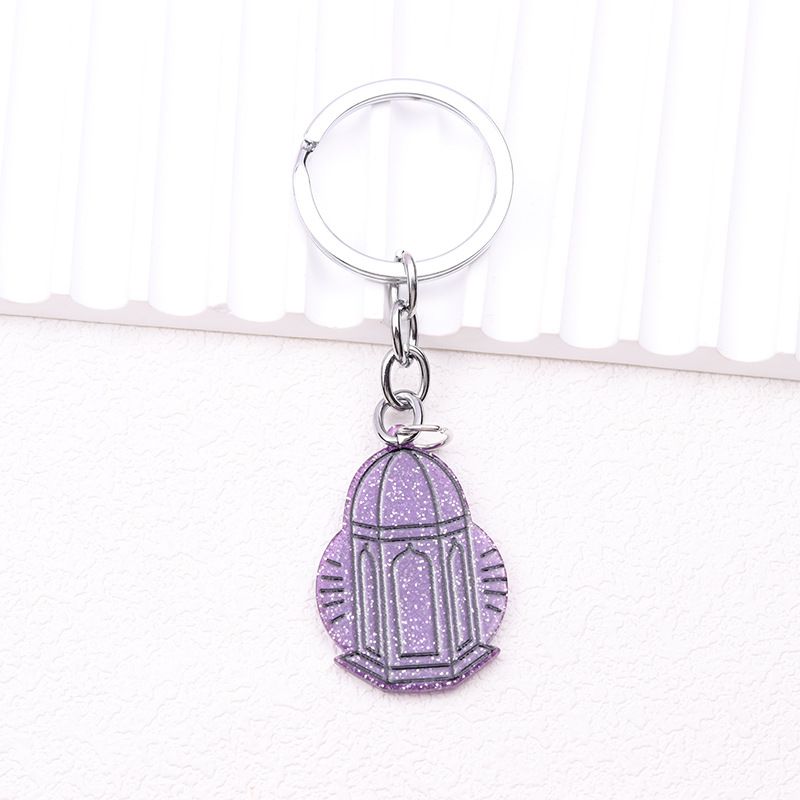 Fashion Purple-keychain Acrylic Geometric Irregular Keychain