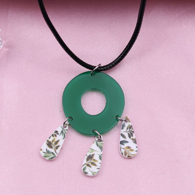 Fashion Green Hollow-necklace Acrylic Geometric Hollow Necklace