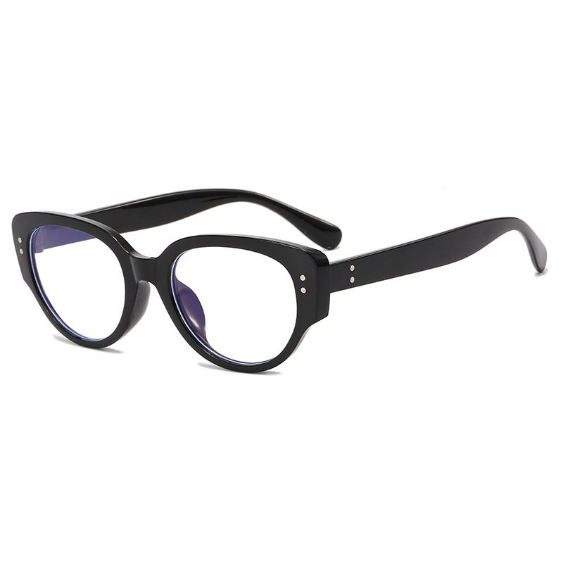 Fashion Bright Black And White Film Rice Nail Cat Eye Triangle Sunglasses