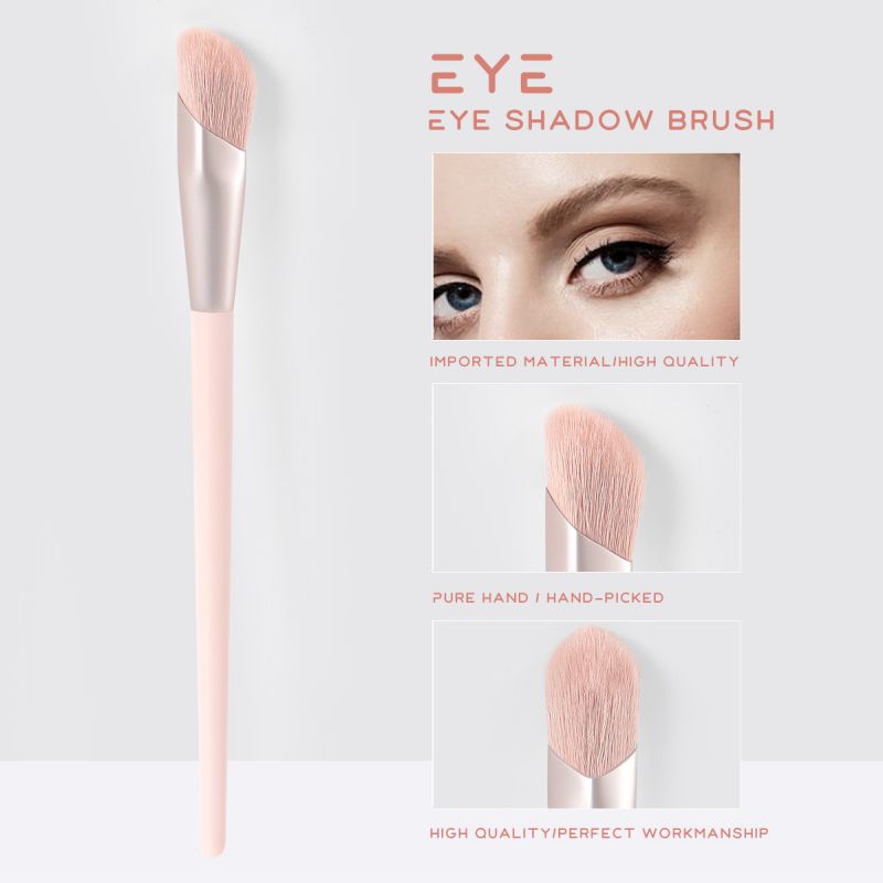 Fashion Pink Nylon Beveled Makeup Brush