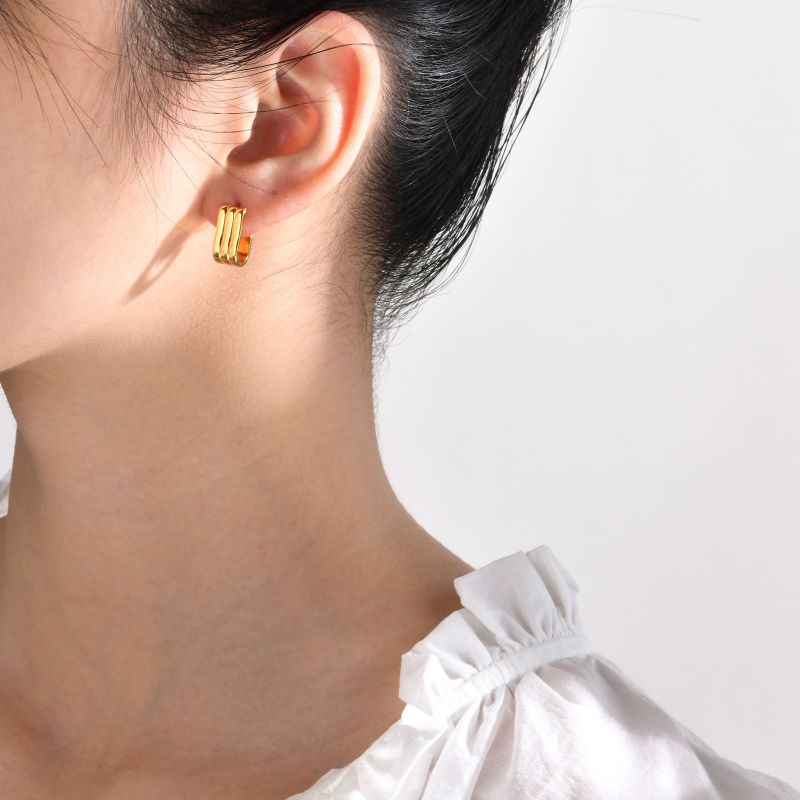 Fashion 18# Metal Geometric Earrings