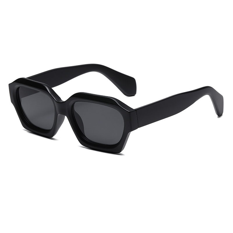 Fashion Sand Black Frame All Gray C6 Pc Square Large Frame Sunglasses