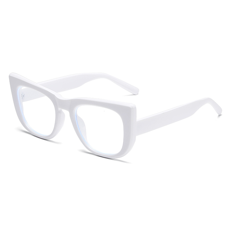 Fashion White Frame White Screen C5 Cat Eye Large Frame Sunglasses