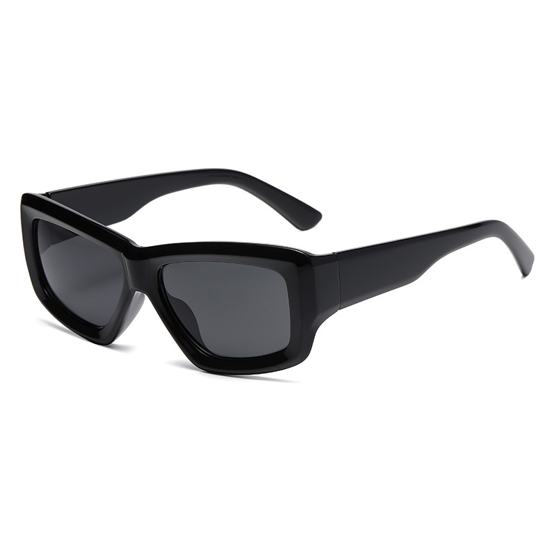 Fashion Black Frame All Gray C1 Pc Square Sunglasses