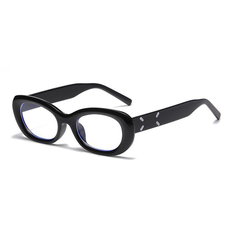 Fashion Black Frame White Screen C8 Pc Elliptical Sunglasses