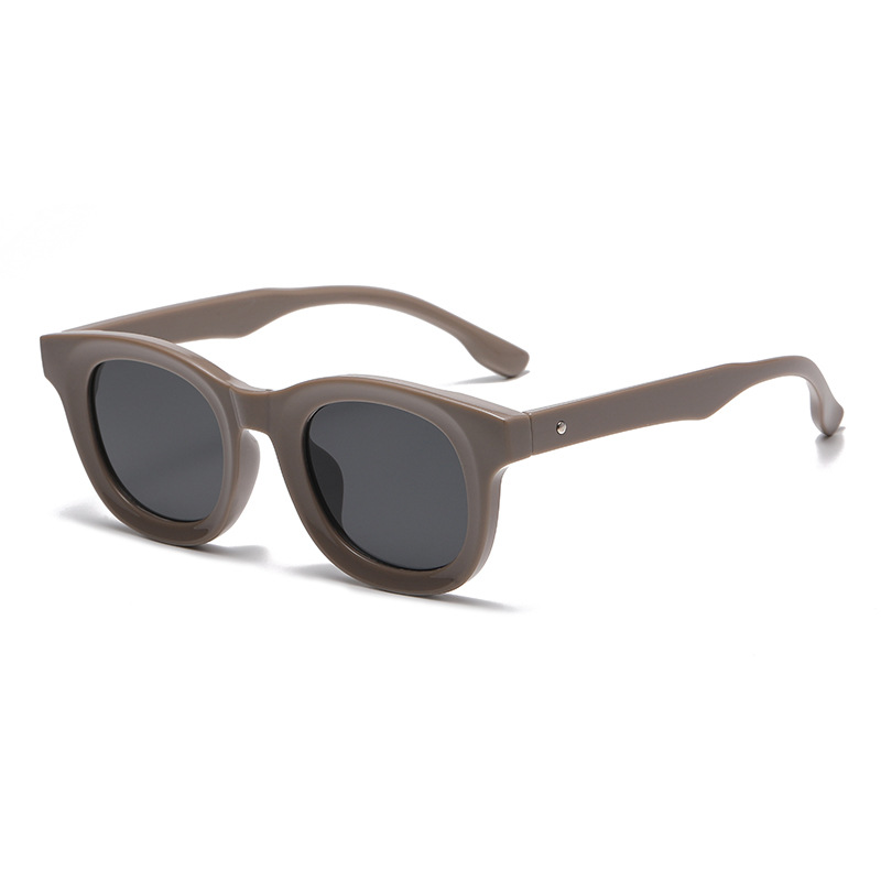 Fashion Tea Brown Frame All Gray C2 Pc Small Frame Sunglasses