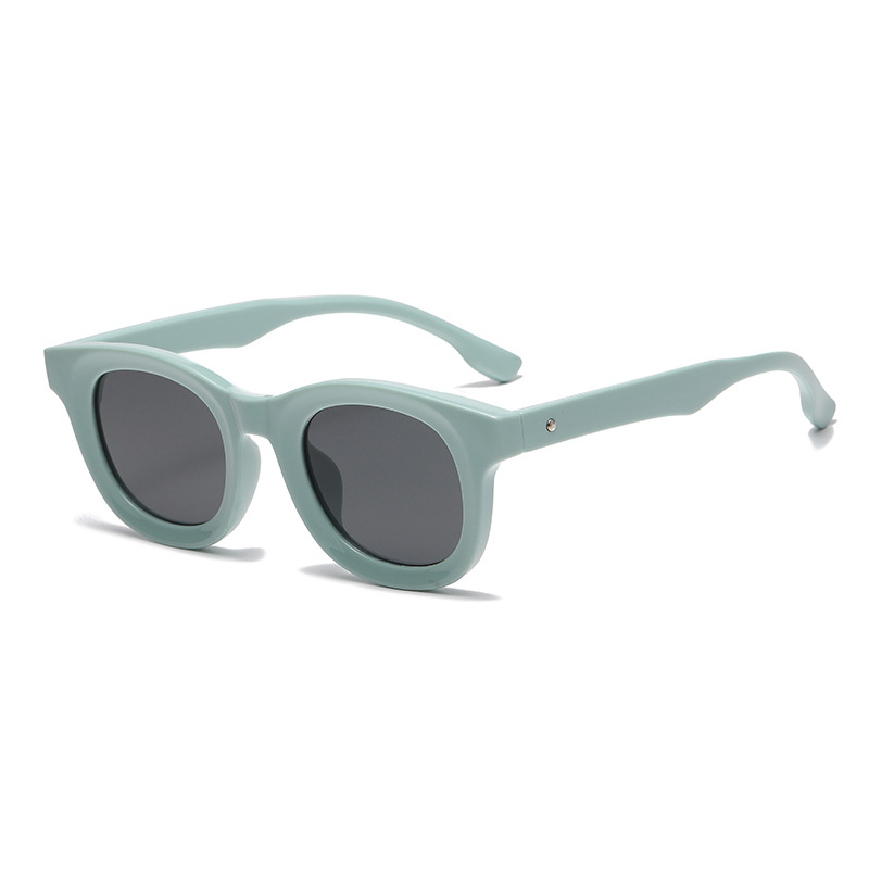 Fashion Blue And Green Frame All Gray C3 Pc Small Frame Sunglasses