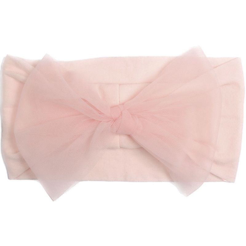 Fashion Light Pink Nylon Mesh Bow Children's Headband