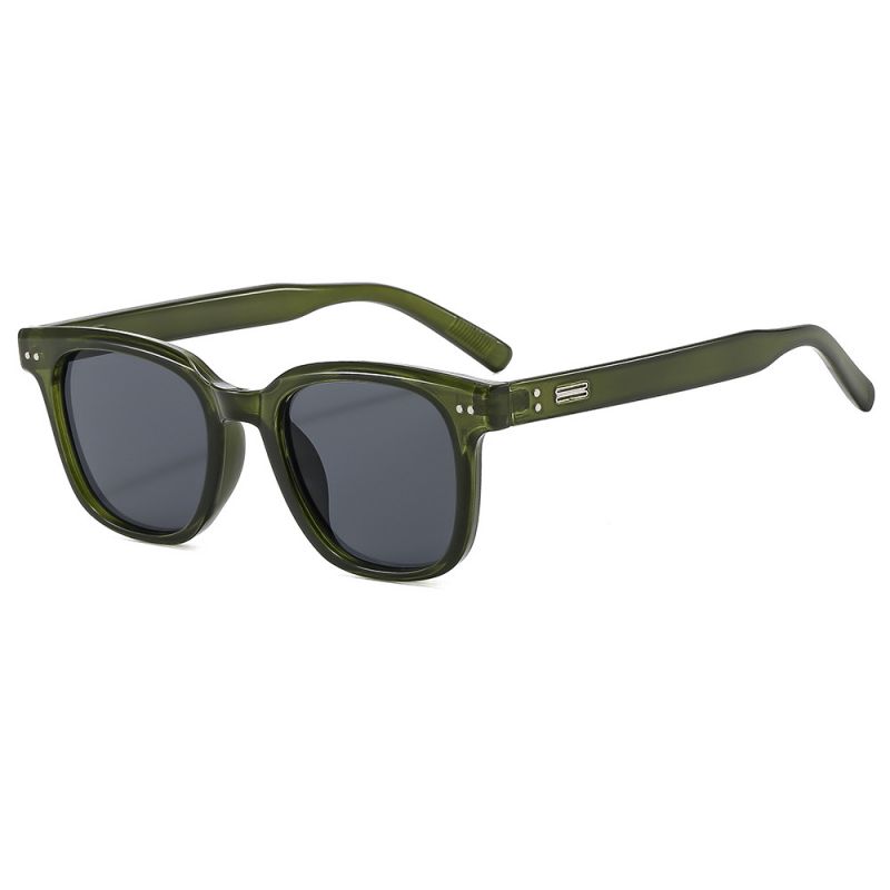 Fashion Turbid Water Green Frame Black And Gray Film Rice Nail Large Frame Sunglasses