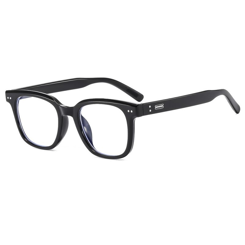 Fashion Bright Black Framed White Film Rice Nail Large Frame Sunglasses